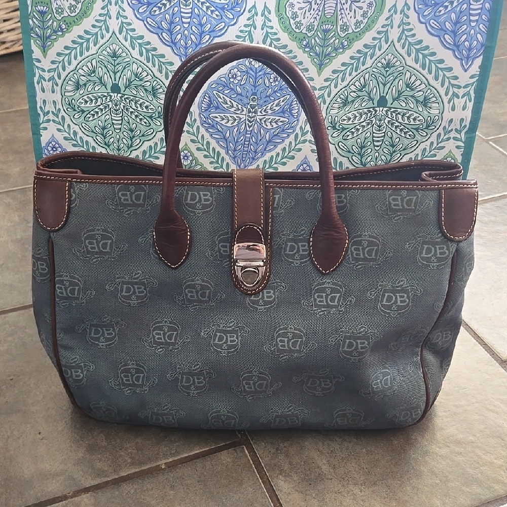 Dooney & Bourke Blue and Brown Men's Bag